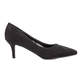 Ideal Shoes Bombas cómodas en un alfiler negro