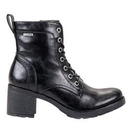 VINCEZA Botas negras con cordones negro