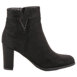 Vinceza Botines de gamuza en una barra negro
