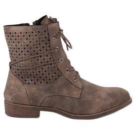 Groto Gogo Botas atadas de moda verde