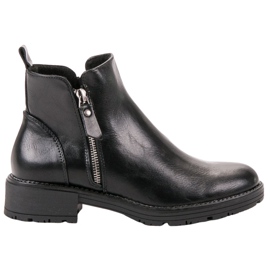 Vinceza Botines bajos con cremallera negro