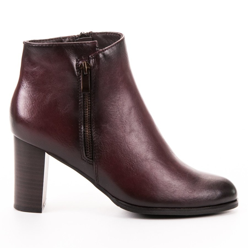 W. Potocki Botines de tacón burdeos rojo W. Potocki Botines de tacón burdeos rojo