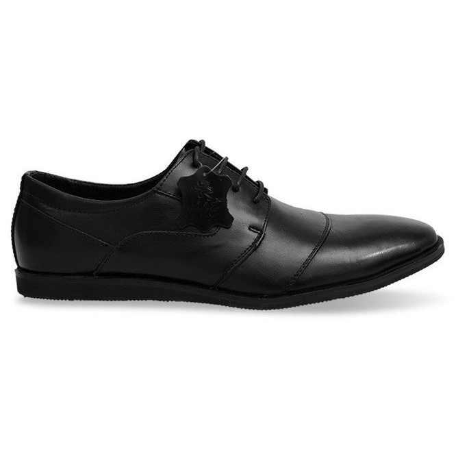 Zapatos Piel Cordones LJ41 Negro