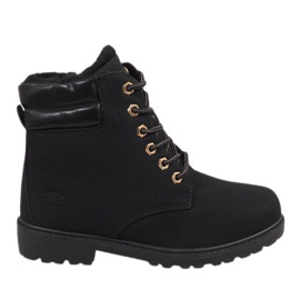 Botas negras aisladas BED01 negro