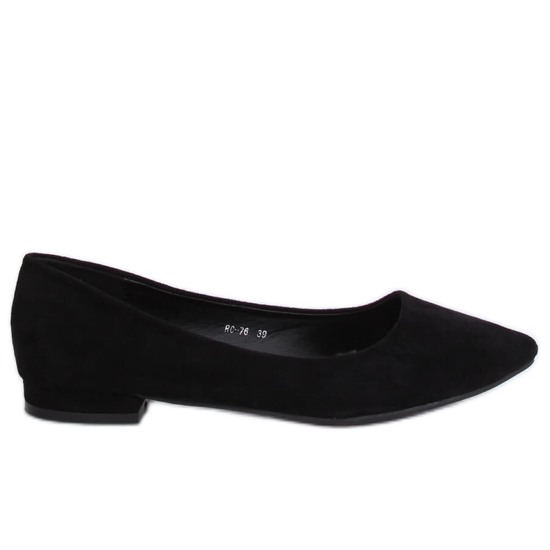 Bailarinas con puntera almendra negra RC-76 Negra negro