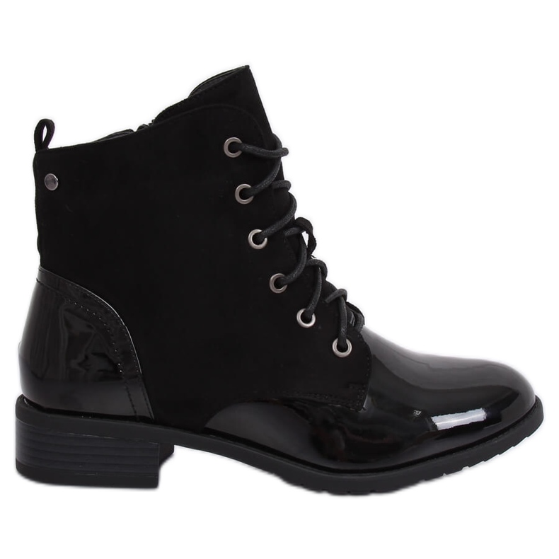 Botas negras con cordones B0-227 Black negro Botas negras con cordones B0-227 Black negro