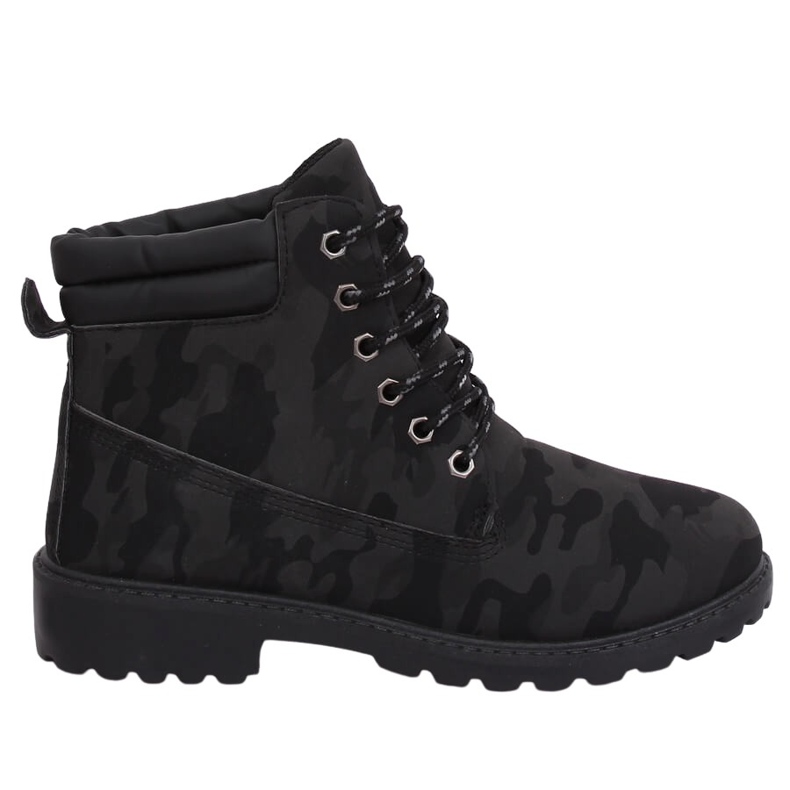 Botas de madera para mujer camuflaje W-3033 Blackcamuflage negro Botas de madera para mujer camuflaje W-3033 Blackcamuflage negro