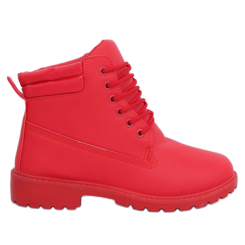 Botas de madera de mujer rojas W-3033 Red rojo