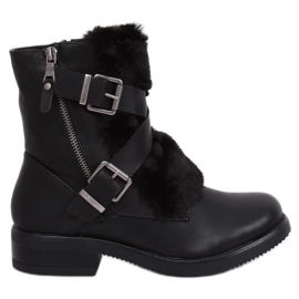 Botas negras con pelo 1061A-PA Negro