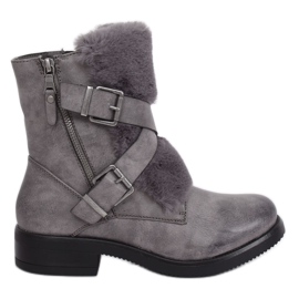 Botas grises con pelo 1061A-PA Gris