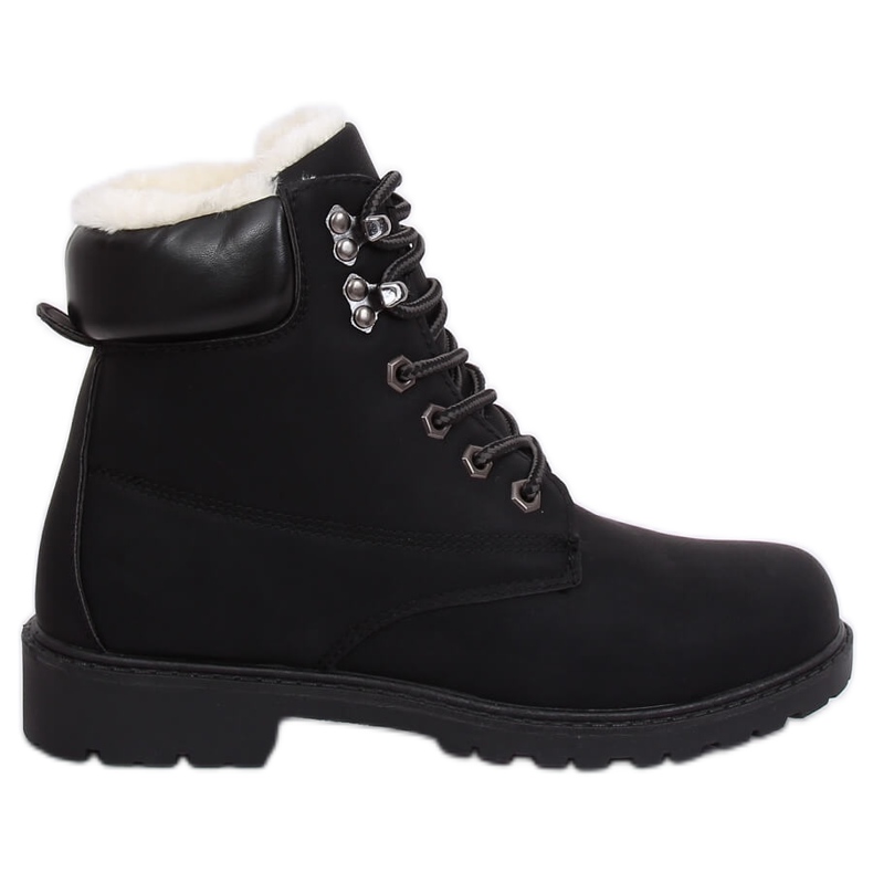 Botas negras de madera con aislamiento para mujer 1121-PA Black negro Botas negras de madera con aislamiento para mujer 1121-PA Black negro