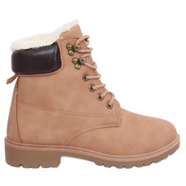 Botas de madera para mujer, beige y rosa, 1121-PA Pink