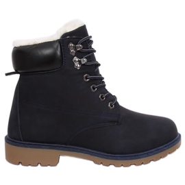Botas de madera con aislamiento azul marino para mujer 1121-PA DK.BLUE Botas de madera con aislamiento azul marino para mujer 1121-PA DK.BLUE