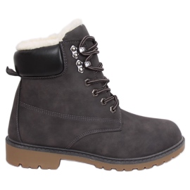 Botas de madera con aislamiento gris para mujer 1121-PA Grey