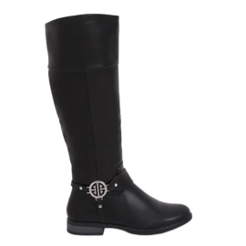 Botas negras, botas negras 6283-1 Negro