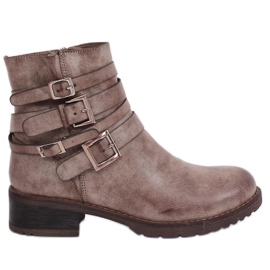 Botines planos de mujer beige Z100 Khaki