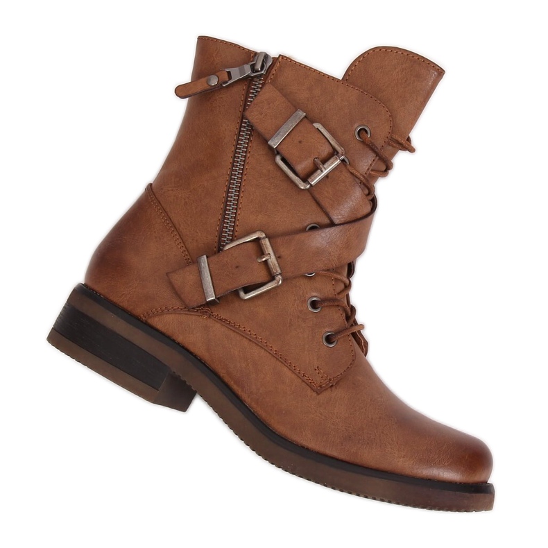 Botas militares workery camel C581 Camel marrón