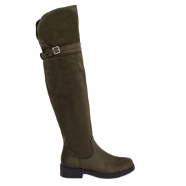 Botas sobre la rodilla verde SU-2850 Green