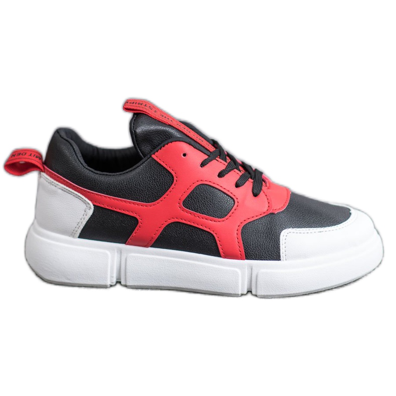 Jumex Zapatillas de moda negro rojo