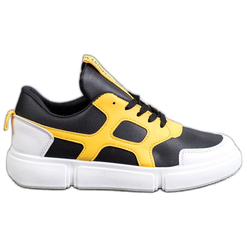 Jumex Zapatillas de moda negro amarillo Jumex Zapatillas de moda negro amarillo