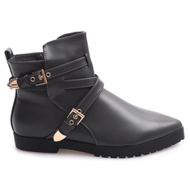 Botas Cálidas Elegantes Con Hebilla HW13 Gris