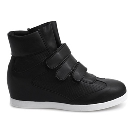 Zapatillas de cuña de moda JT3 Black negro
