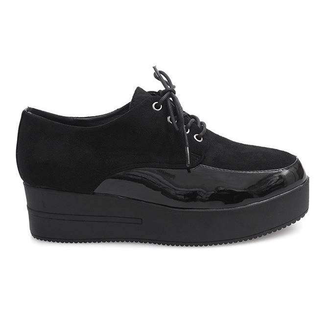 Botas Creepers en la plataforma negra MJ1358 negro