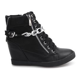 Botas Sneakers On Wedge 8089 Negro