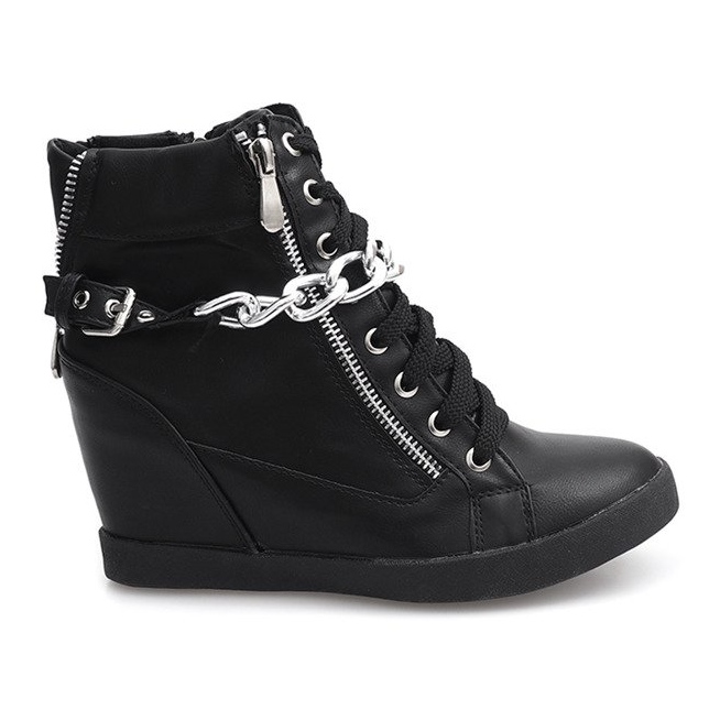 Botas Sneakers On Wedge 8089 Negro