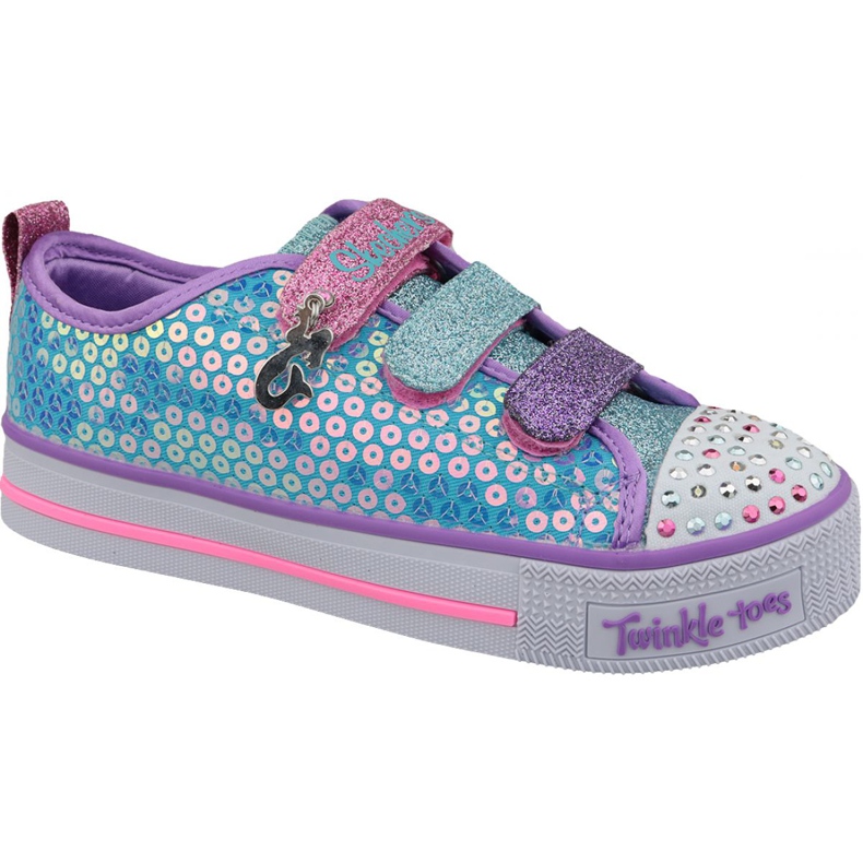 Skechers Twinkle Lite Jr 20062L-TQMT zapatos azules multicolor