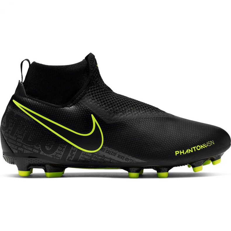 Zapatillas de fútbol Nike Phantom Vsn Academy Df FG / MG Jr AO3287-007 negro negro