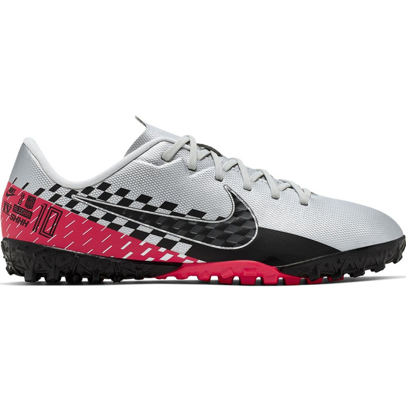 Calzado de fútbol Nike Mercurial Vapor 13 Academy Neymar Tf Jr AT8144-006 gris blanco Calzado de fútbol Nike Mercurial Vapor 13 Academy Neymar Tf Jr AT8144-006 gris blanco