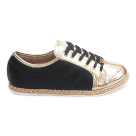 Alpargatas de lino Q52 Zapatillas negras negro amarillo Alpargatas de lino Q52 Zapatillas negras negro amarillo