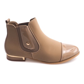 Botas elegantes, zapatos bajos 60861-3 Caqui multicolor