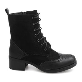 Botas con cordones Zapatos de jazz ZH76 Negro