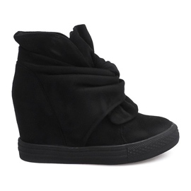 Zapatillas de cuña 6351-Y Black negro