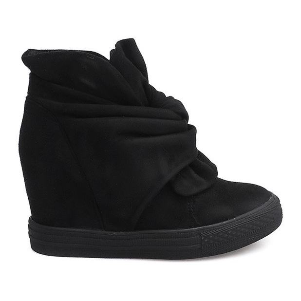 Zapatillas de cuña 6351-Y Black negro