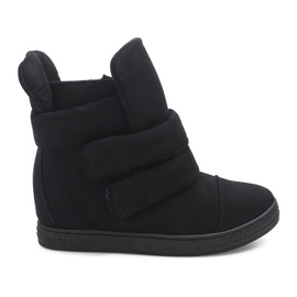 Deportivas Cuña Con Velcro 86-149 Negro Deportivas Cuña Con Velcro 86-149 Negro