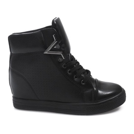 Zapatillas de cuña 2932-1 Negro Zapatillas de cuña 2932-1 Negro