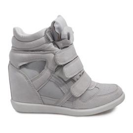 Zapatillas grises con cuña FY8515 Zapatillas grises con cuña FY8515