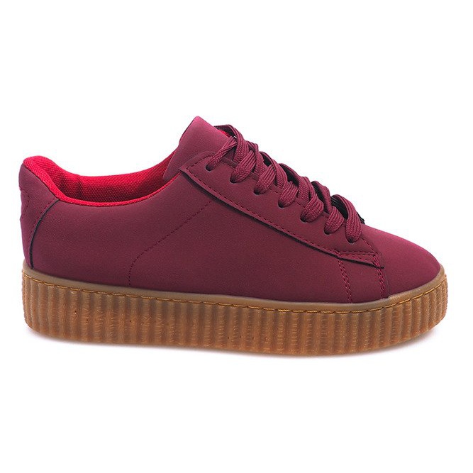 Botas Creepers en la plataforma roja AM-1101 rojo