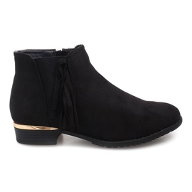 Botines de ante con elástico 837 Negro