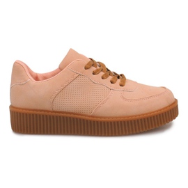 Botas Creepers en la plataforma desnuda HBK1015 beige Botas Creepers en la plataforma desnuda HBK1015 beige