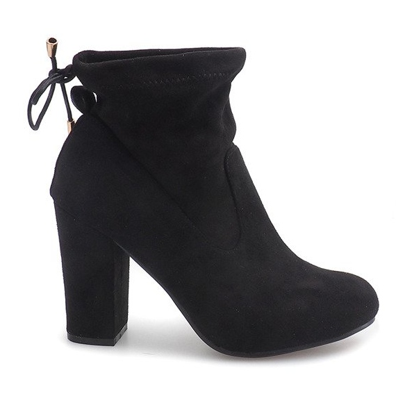 Botines de ante en una barra 99-240 Negro