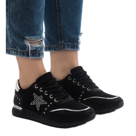 Deportivas negras con estrella XSM101-19 negro