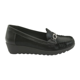 Mocasines negros cuña Sergio Leone PB223