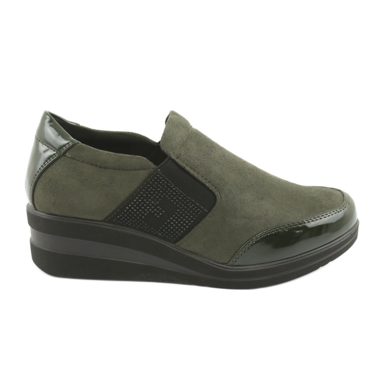 Zapatos con cuña Sergio Leone 225 oliva negro verde
