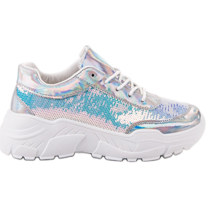 Marquiz Zapatos deportivos con lentejuelas gris