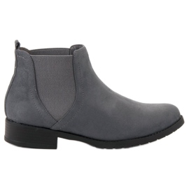 SHELOVET Botines Chelsea de ante gris