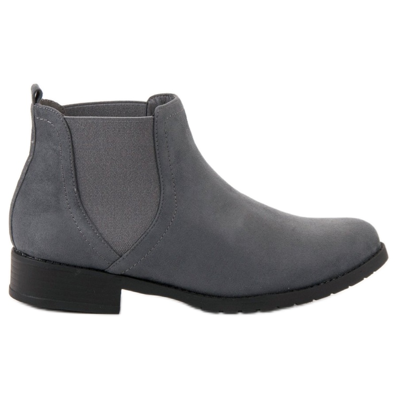 SHELOVET Botines Chelsea de ante gris